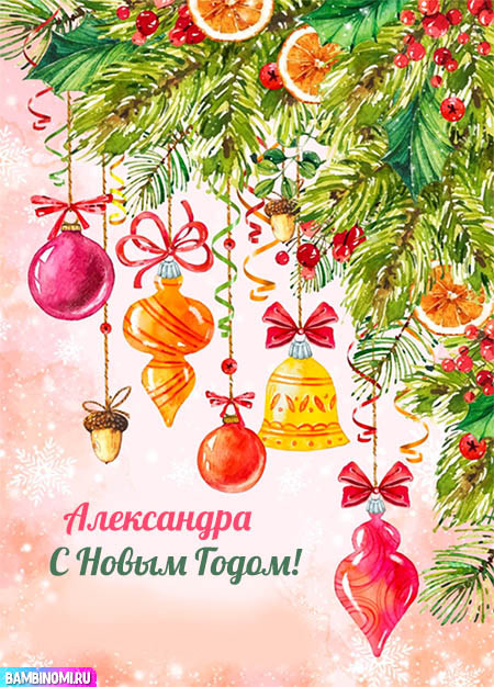 С Новым Годом Александра! Открытки и поздравления от Путина, Деда Мороза